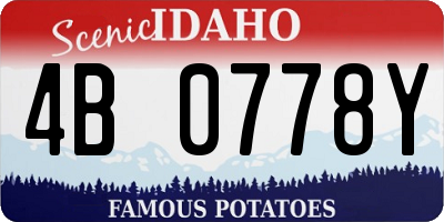 ID license plate 4B0778Y