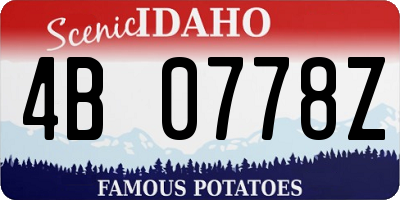 ID license plate 4B0778Z