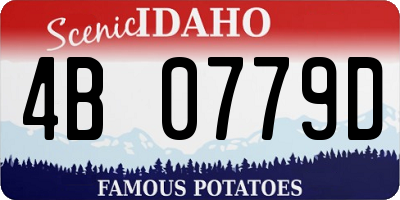 ID license plate 4B0779D