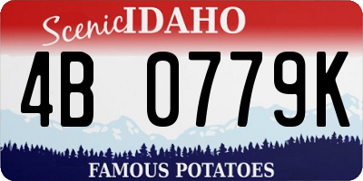 ID license plate 4B0779K