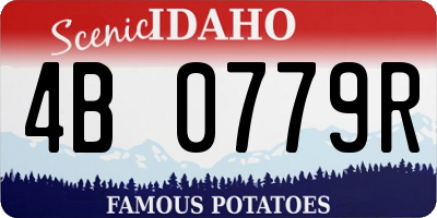 ID license plate 4B0779R