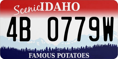 ID license plate 4B0779W