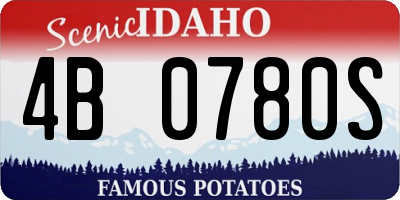 ID license plate 4B0780S