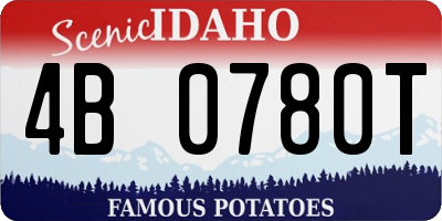ID license plate 4B0780T