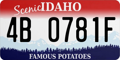 ID license plate 4B0781F