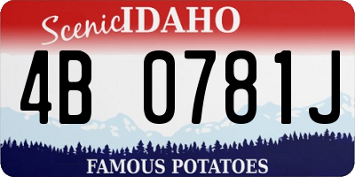 ID license plate 4B0781J