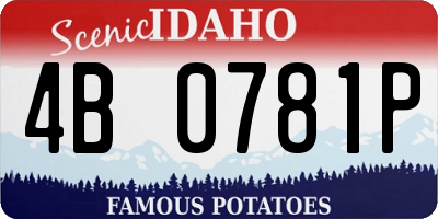 ID license plate 4B0781P