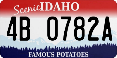 ID license plate 4B0782A