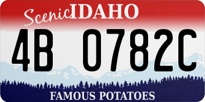 ID license plate 4B0782C