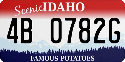ID license plate 4B0782G
