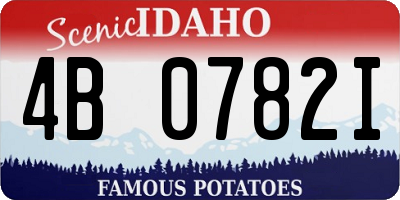 ID license plate 4B0782I