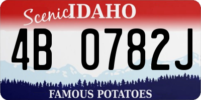 ID license plate 4B0782J