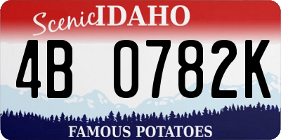 ID license plate 4B0782K