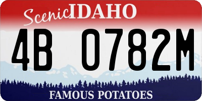 ID license plate 4B0782M