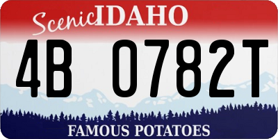 ID license plate 4B0782T