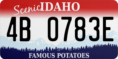 ID license plate 4B0783E