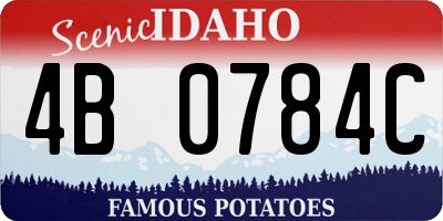 ID license plate 4B0784C