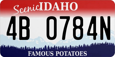 ID license plate 4B0784N
