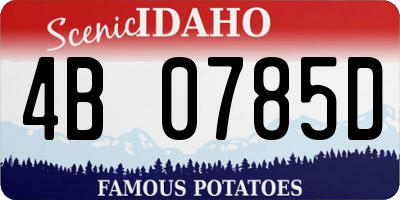 ID license plate 4B0785D