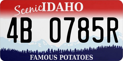 ID license plate 4B0785R