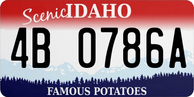 ID license plate 4B0786A