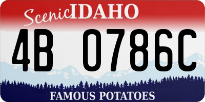 ID license plate 4B0786C