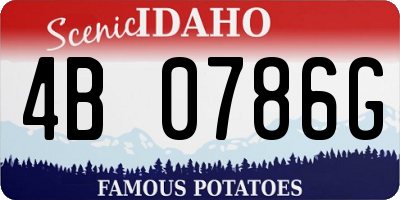 ID license plate 4B0786G