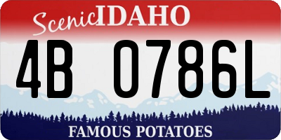 ID license plate 4B0786L