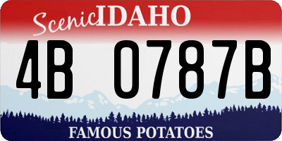 ID license plate 4B0787B
