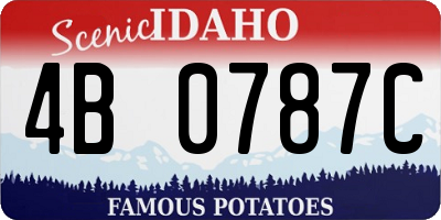 ID license plate 4B0787C