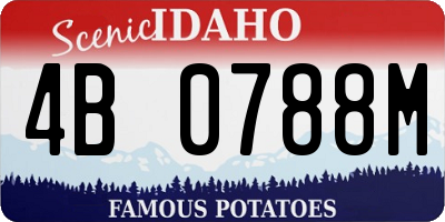 ID license plate 4B0788M