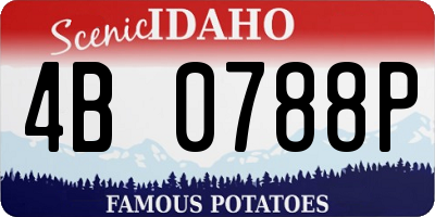 ID license plate 4B0788P