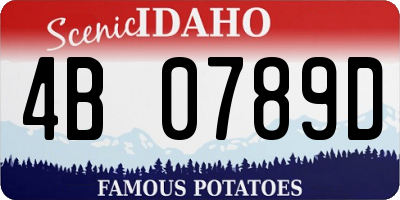 ID license plate 4B0789D