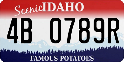 ID license plate 4B0789R