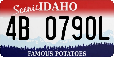 ID license plate 4B0790L