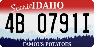 ID license plate 4B0791I
