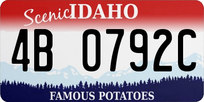 ID license plate 4B0792C