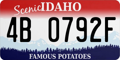 ID license plate 4B0792F