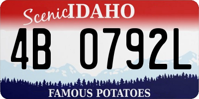 ID license plate 4B0792L