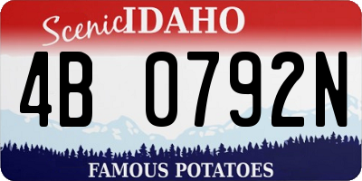 ID license plate 4B0792N