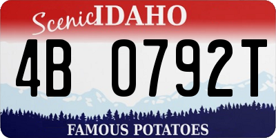 ID license plate 4B0792T
