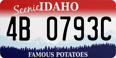 ID license plate 4B0793C