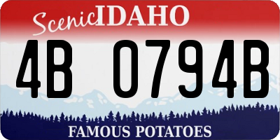 ID license plate 4B0794B