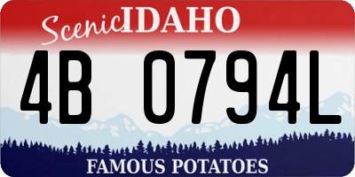 ID license plate 4B0794L