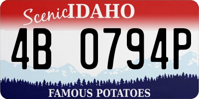 ID license plate 4B0794P