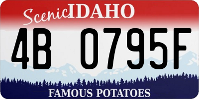 ID license plate 4B0795F