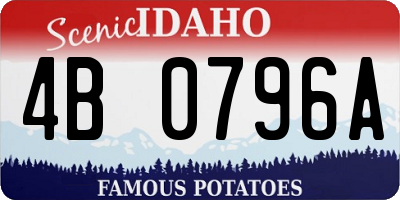 ID license plate 4B0796A