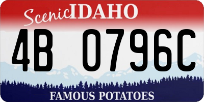 ID license plate 4B0796C