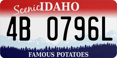 ID license plate 4B0796L