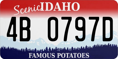 ID license plate 4B0797D